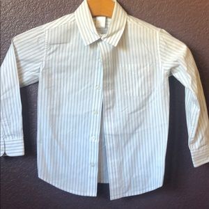Janie & Jack-White Dress Shirt w/ Grey Pin Stripes
